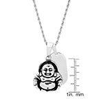 Steeltime Budha Mens Stainless Steel Pendant Necklace