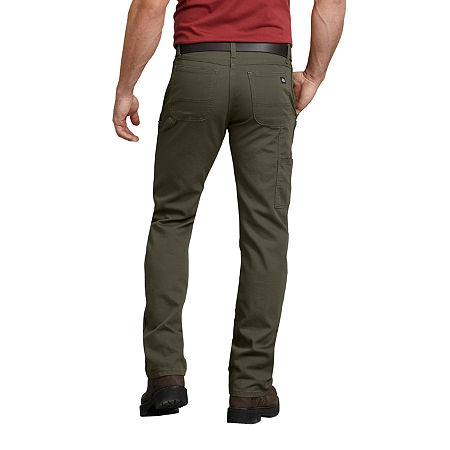 Dickies Flex Toughmax Duck Carpenter Mens Regular Fit Workwear Pant, 30 32, Green