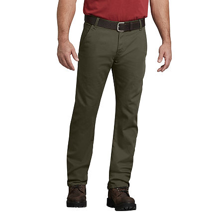 Dickies Flex Toughmax Duck Carpenter Mens Regular Fit Workwear Pant, 32 30, Green
