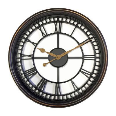 Westclox 20" Round Roman Numeral Wall Clock 33908, Color Black JCPenney