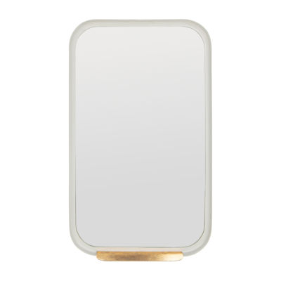 Safavieh Amabel Ledge Gold/White Wall Mount Rectangular Wall Mirror