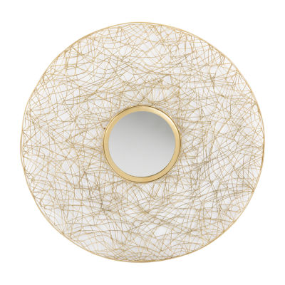 Safavieh Harner Brass Wall Mount Round Wall Mirror