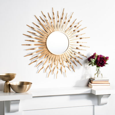 Safavieh Naya Gold Wall Mount Sunburst Wall Mirror
