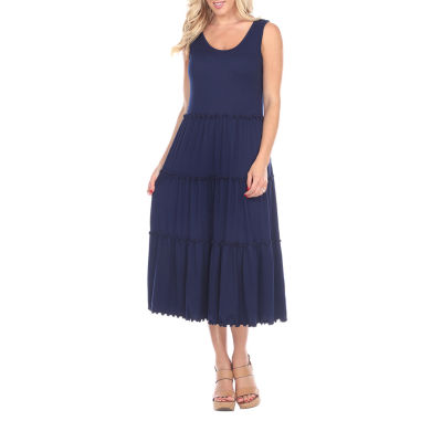 White Mark Womens Sleeveless Midi Maxi Dress