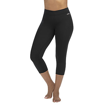 Dolfin Aquashape Aqua Capri Womens Stretch Fabric Swim Pants, Color: Black  - JCPenney
