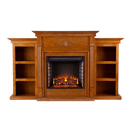 Electric Electric Fireplace, One Size, Brown