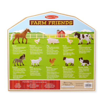 Melissa & Doug Farm Friends - 10 Collectible Farm Animals Interactive Toy