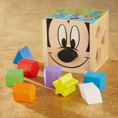 Melissa Doug Mickey Mouse Friends Wooden Shape Sorting Cube