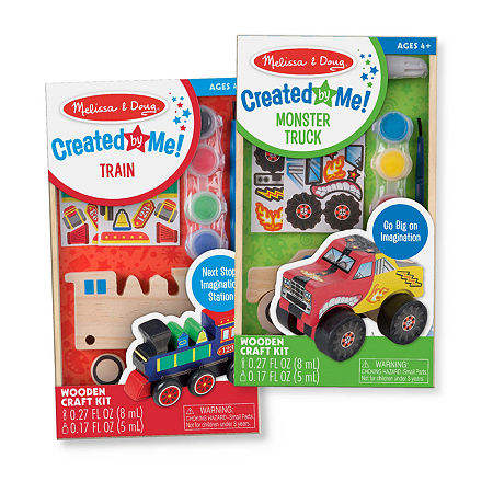 Melissa & Doug Dyo Bundle - Monster Truck & Train 2-pc. Craft Kit, One Size, Multiple Colors