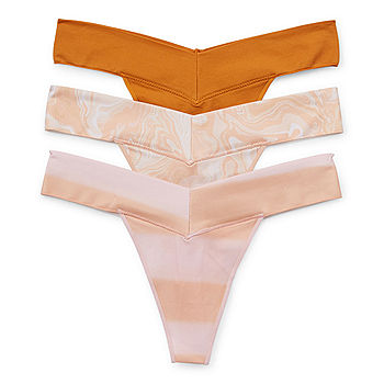 Arizona Body 3-pc Seamless Multi-Pack Thong Panty