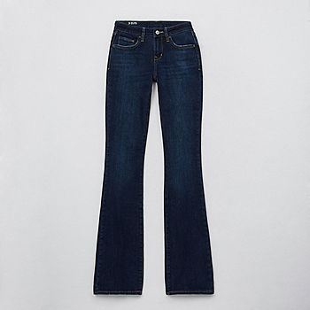 Arizona Womens Mid Rise Bootcut Jean, Color: Med Mischievous