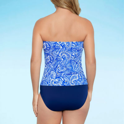 Liz Claiborne Paisley Tankini Swimsuit Top