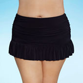 Sonnet Shores Side Tie Womens Swim Shorts Plus, Color: Black - JCPenney