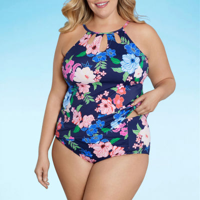 Liz Claiborne Tankini Swimsuit Top Plus