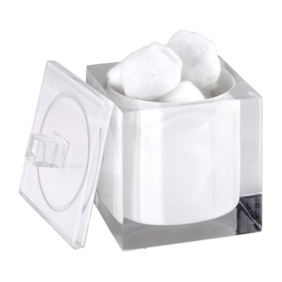 IZOD Marina White Bathroom Canister