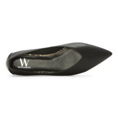 Worthington Womens Vivianne Pointed Toe Ballet Flats