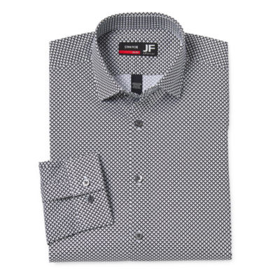 J. Ferrar Slim Ultra Comfort Mens Fit Stretch Fabric Wrinkle Free Long Sleeve Dress Shirt