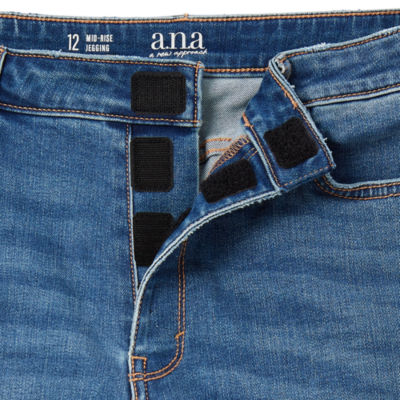 a.n.a Adaptive Womens Mid Rise Skinny Fit Jegging Hidden Access Opening Jean