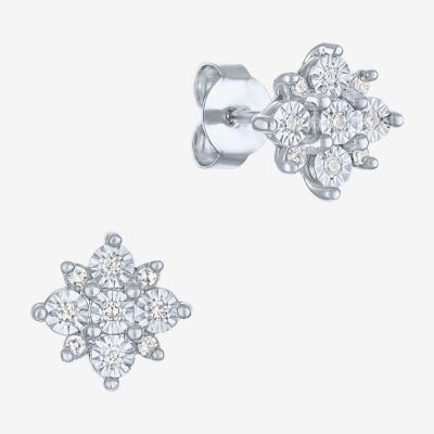 Diamond Blossom (G-H / Si2-I1) 1/5 CT. T.W. Lab Grown White Diamond Sterling Silver 2-pc. Jewelry Set