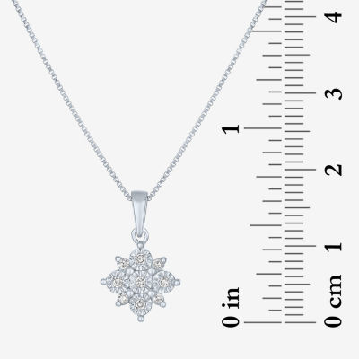 Diamond Blossom (G-H / Si2-I1) 1/5 CT. T.W. Lab Grown White Diamond Sterling Silver 2-pc. Jewelry Set