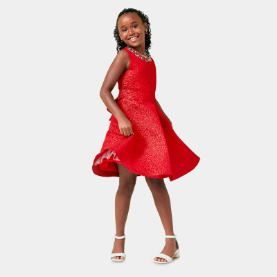 Big girls shop red dress