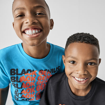 Hope & Wonder Black History Month Kids Short Sleeve 'Black Genius' Graphic T-Shirt