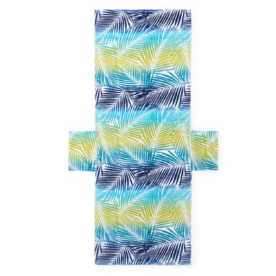 Outdoor Oasis Lounge Ombre Palm Leaves Beach Towel