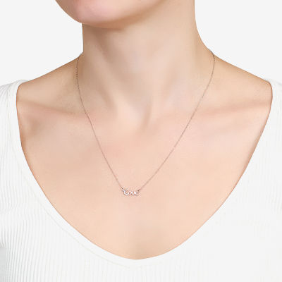 Silver Treasures Love Womens Sterling Silver Pendant Necklaces