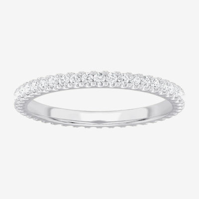 Matching Eternity Band Rings (G-H / Si1-Si2) 1/2 CT. T.W. Lab Grown White Diamond 10K Gold Round Anniversary