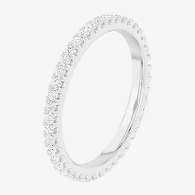 Matching Eternity Band Rings (G-H / Si1-Si2) 1/2 CT. T.W. Lab Grown White Diamond 10K Gold Round Anniversary