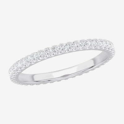 Matching Eternity Band Rings (G-H / Si1-Si2) 1/2 CT. T.W. Lab Grown White Diamond 10K Gold Round Anniversary