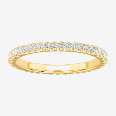 Matching Eternity Band Rings (G-H / Si1-Si2) 1/2 CT. T.W. Lab Grown White Diamond 10K Gold Round Wedding