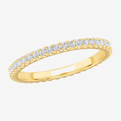 Matching Eternity Band Rings (G-H / Si1-Si2) 1/2 CT. T.W. Lab Grown White Diamond 10K Gold Round Wedding