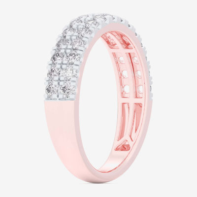 (G-H / Vs1-Vs2) Womens 4MM 3/4 CT. T.W. Lab Grown White Diamond 10K Gold Anniversary Band