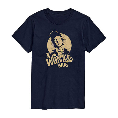 Mens Short Sleeve Willy Wonka Graphic T-Shirt, X-large, Blue