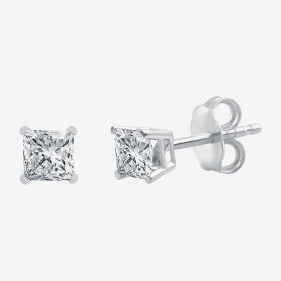 Ever Star 3/4 CT. T.W. Lab-Grown (G/ Si1-Si2) Diamond Princess-cut Stud Earrings in 10K or 14K Gold