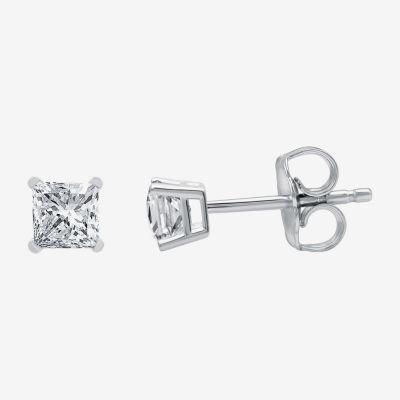 Ever Star 3/4 CT. T.W. Lab-Grown (G/ Si1-Si2) Diamond Princess-cut Stud Earrings in 10K or 14K Gold
