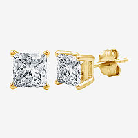 1 3/8 CT. T.W. Lab-Grown (G / Si1-Si2) Diamond Princess-cut Stud Earrings in 10K or 14K Gold, One Size, Yellow