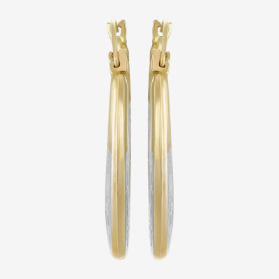 Womens 10K Gold 21mm Hoop Earrings