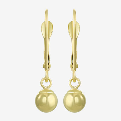 14K Gold Ball Drop Earrings