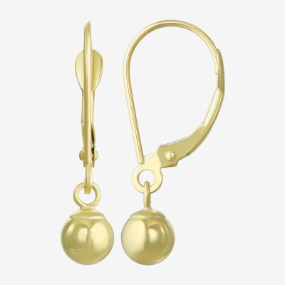 14K Gold Ball Drop Earrings