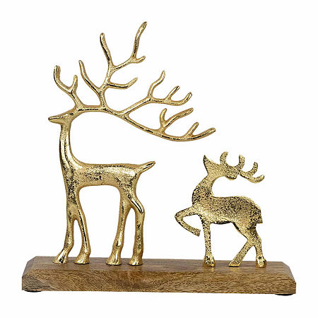 Northlight 10.25 Metal Gold Reindeer Christmas Tabletop Decor, One Size, Yellow