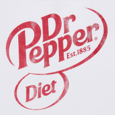 Dr. Pepper Boyfriend Tee Womens Juniors Crew Neck Short Sleeve Regular Fit Graphic T-Shirt