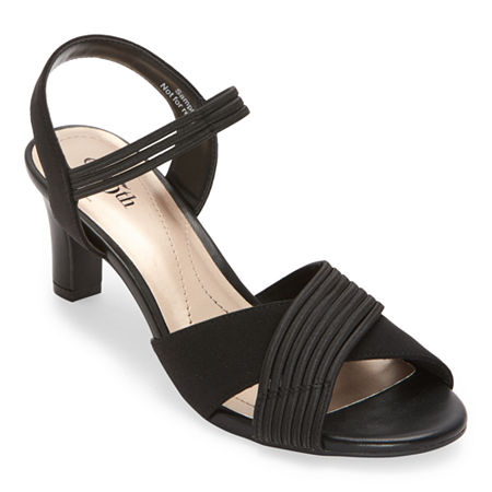 east 5th Womens Nelty Heeled Sandals, 12 Medium, Black