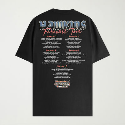 Novelty Mens Crew Neck Short Sleeve Regular Fit Stranger Things Graphic T-Shirt