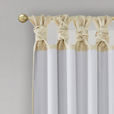 Madison Park Natalie Tab Top 100% Blackout Single Curtain Panel