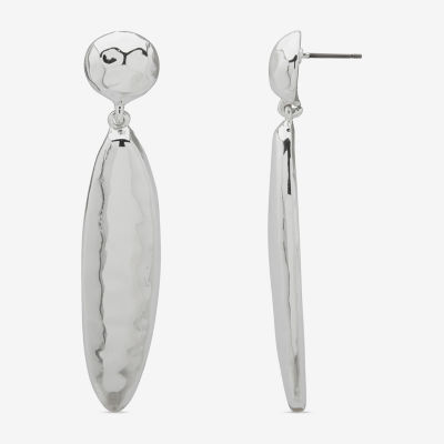 Worthington Silver Tone Womens Drop Earrings