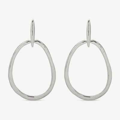 Worthington Silver Tone Womens Drop Earrings