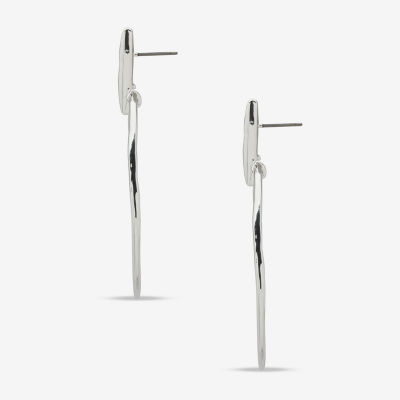 Worthington Silver Tone Womens Drop Earrings