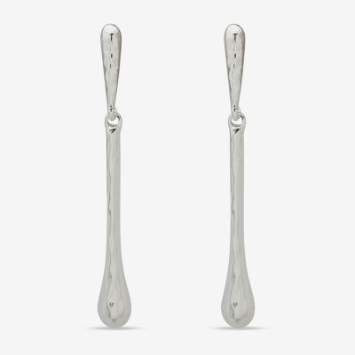 Worthington Silver Tone Womens Drop Earrings